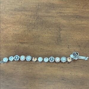 Mariana Crystal Bracelet with Silver and Gold Accents